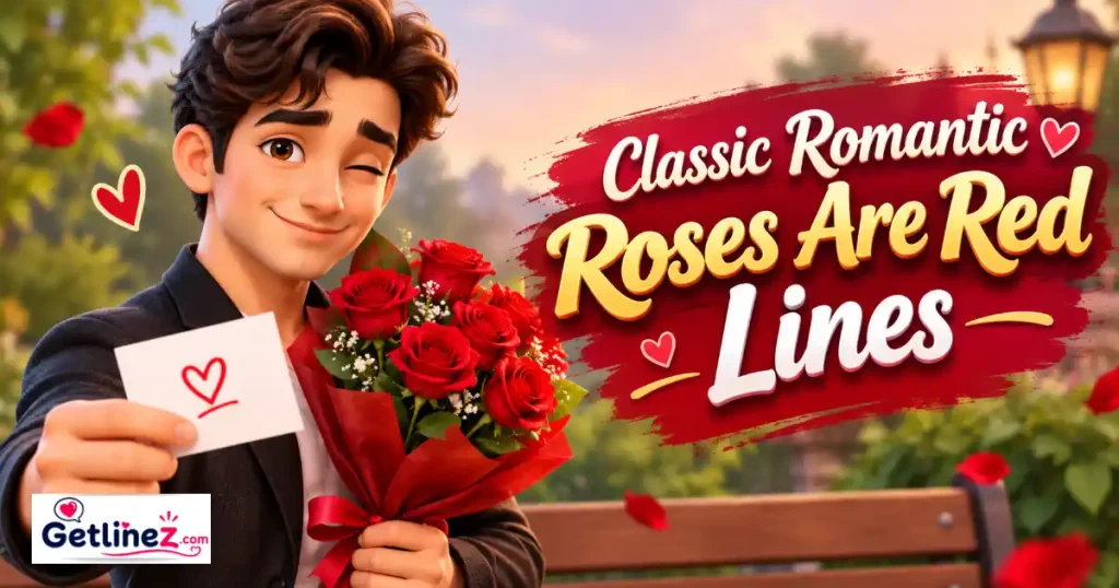 Classic Romantic Roses Are Red Lines