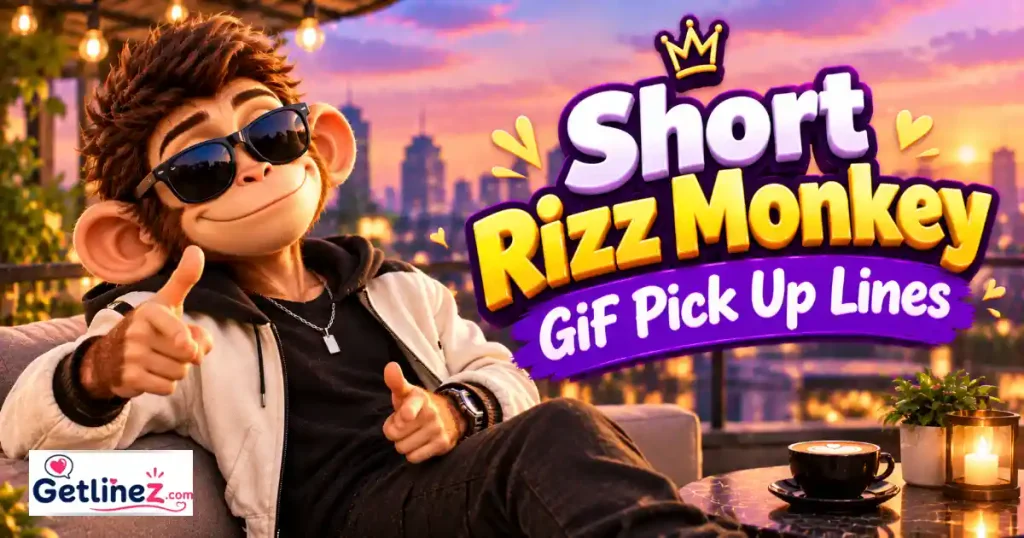 Short Rizz Monkey Gif Pick Up Lines