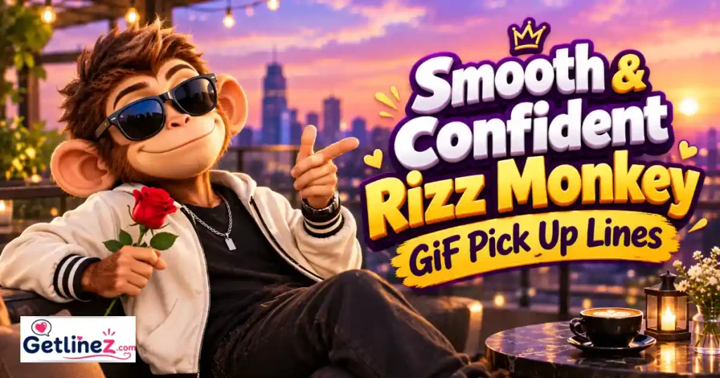 Smooth And Confident Rizz Monkey Gif Pick Up Lines